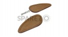 For Royal Enfield Bear 650 Leather Tank Knee Pad Tan Brown - SPAREZO